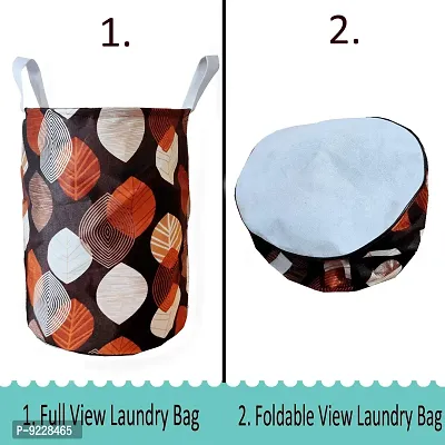 KANUSHI Industries? Designer Laundry Bag+ 1 Pc Waterproof  Dustproof Top Load Fully Automatic Washing Machine Cover(Suitable for 6 Kg, 6.5 kg, 7 kg, 7.5 kg)( LB+WASHING-FULLY-BROWN-SMALL-LEVS)-thumb5