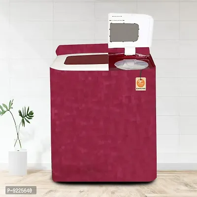 KANUSHI Industries? Black box Design Top Load Semi Automatic Washing Machine Cover (Suitable For 6 Kg, 6.5 kg, 7 kg, 7.5 kg) (VAR2-WASMAC-BLACK-BOX-SEMI-01) (VAR2-WASMAC-MAROON-PL-SEMI-01)