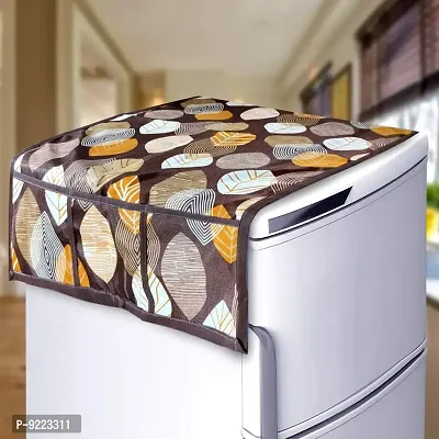 KANUSHI Industries? Fridge Cover for Top/Refrigerator Cover (Color:Brown)(FRI-Long-LEVS-Brown-TOP)