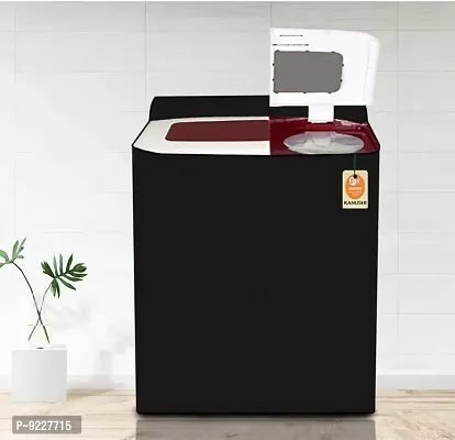 KANUSHI Industries? 100% Waterproof  Dustproof Top Load Semi Automatic Washing Machine Cover ( Suitable For 6 Kg, 6.5 kg, 7 kg, 7.5 kg) (WASMAC-WATERPROOF-BLACK-SEMI.)