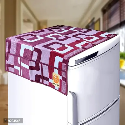 KANUSHI Industries? 1Pc Fridge Cover for Top with 6 Utility Pockets + 1 Handles Covers + 3 Fridge Mats (VAR-FRI-WINE-BOX-TOP-COMBO-M-2)-thumb2