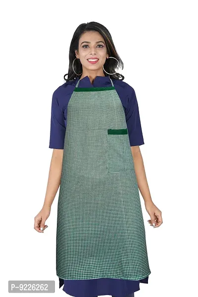 KANUSHI Industries Apron For Kitchen Waterproof With Side Pocket- Set of 2 (VAR-APRN-2-SCL-GREEN+BLUE-SID)-thumb3