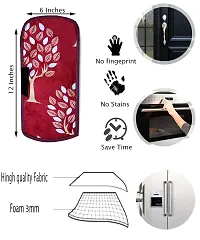 KANUSHI Industries? 1Pc Fridge Cover for Top with 6 Utility Pockets + 2 Handles Covers + 4 Fridge Mats (VAR-FRI-Maroon-Tree+2-Handle+M-27-04)-thumb4