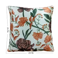 KANUSHI Industries? Reversible Decorative Cushion Covers Set of- 2 (24 X24 Inches)(CC-BROWN-ROSE-2PC-24X24)-thumb2