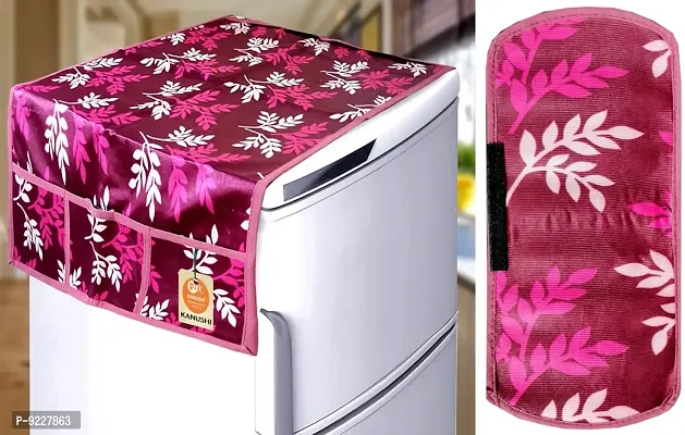 KANUSHI Industries? Fridge Covers/Refrigerator Cover+ 1 Pc Handle Cover (FRI-Wine-Small-LEVS+1-Handle)