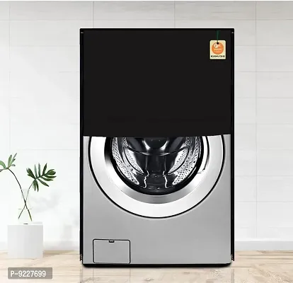 KANUSHI Industries? 100% Waterproof  Dustproof Front Load Automatic Washing Machine Cover (Suitable for 6 Kg, 6.5 kg, 7 kg, 7.5 kg)(WASMAC-Waterproof-Black-Front)