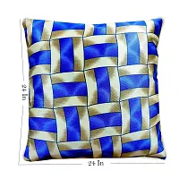 KANUSHI Industries? Reversible Decorative Cushion Covers Set of- 1 (24 X24 Inches)(CC-BLUE-GOLDEN-LINE-1PC-24X24)-thumb2