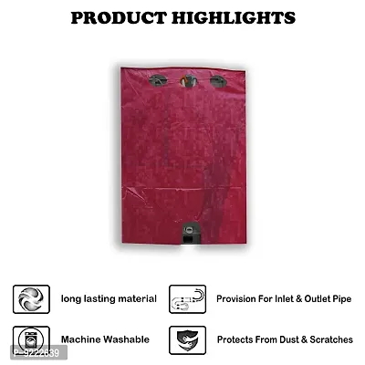 KANUSHI Industries? Waterproof  Dustproof Small Box Design Top Load Fully Automatic Washing Machine Cover (Maroon) (Suitable for 6 Kg, 6.5 kg, 7 kg, 7.5 kg)(WASMAC-MAROON-PL-FULLY-01)-thumb4