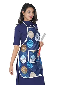 KANUSHI Industries? Apron for Kitchen Waterproof with Front Pocket(Blue)(APRON-1-PC-BLUE-LONG-LEVS)-thumb3