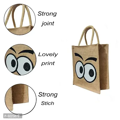 KANUSHI industries? Printed Design Jute Bag Pack of 2 (Small Size)(JUTE-BAG-J-12-SIZE-S-2PC)-thumb5