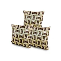 KANUSHI Industries? Reversible Decorative Cushion Covers Set of- 1 (24 X24 Inches)(CC-BROWN-GOLDEN-LINE-1PC-24X24)-thumb3