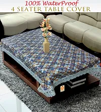 KANUSHI Industries? 100% Waterpoof  Dustproof Plastic Center Table Cover for 4 Seater(40*60-inch)(T-COVER-NW-NEW-07)-thumb1