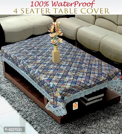 KANUSHI Industries? 100% Waterpoof  Dustproof Plastic Center Table Cover for 4 Seater(40*60-inch)(T-COVER-NW-NEW-07)-thumb2