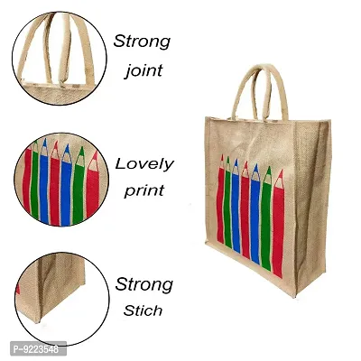 KANUSHI industries? Printed Design Jute Bag Pack Of 3 (Large Size)(JUTE-BAG-J-9-SIZE-L-3PC)-thumb5