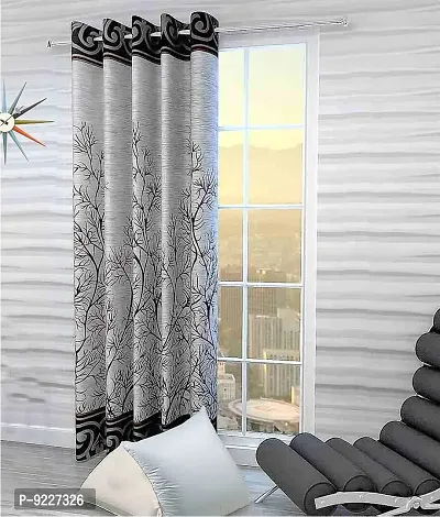 KANUSHI Industries? 1 Pieces Washable Polyster Panel Design Eyelet Window Curtain Set (Panel Brown)-thumb0