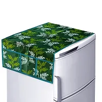 KANUSHI Industries? Fridge Covers/Refrigerator Cover (Color- Blue)(VAR-FRI-SMALL-LEAVES-BLUE-01) (VAR-FRI-GREEN-SMALL-LEVS-01)-thumb1