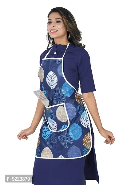 KANUSHI Industries? Apron for Kitchen Waterproof with Front Pocket(Blue)(APRON-1-PC-BLUE-LONG-LEVS)-thumb5