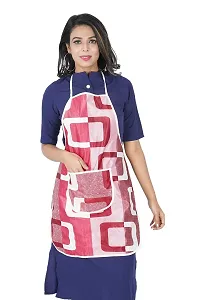 KANUSHI Industries? 1Pc Fridge Cover/Refrigerator top Cover for Top with 6 Utility Pockets+1 pc Apron (FRI+Apron-Maroon-Box)-thumb2