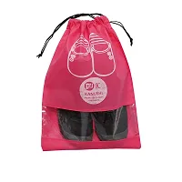 KANUSHI Industries? Shoe Pouch/Cover/Bag/Organiser Set of 12 Pink Color-thumb2