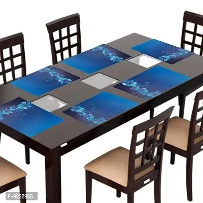 KANUSHI Industries? PVC Placemats Waterproof  Dustproof for Dinning Table and Kitchen- Set of 6 Pieces