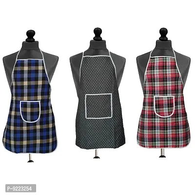 KANUSHI Industries? Apron For Kitchen Waterproof Set of 3 (Multicolor)