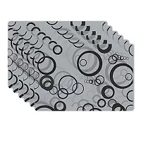 KANUSHI? PVC Fridge Multi Purpose Mats/Fridge Mats Set of 6 / Refrigerator Mats Set (FRIMAT-Circle-WhiteBLACK-06)-thumb4