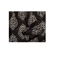 KANUSHI Industries? 2 Pieces Polyster Eyelet Window Curtain Set- 7 Ft (VAR-CUR-FLORAL-BROWN-7FEET-2PCS)-thumb2