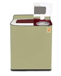 KANUSHI Industries? 100% Waterproof  Dustproof Top Load Semi Automatic Washing Machine Cover ( Suitable For 6 Kg, 6.5 kg, 7 kg, 7.5 kg) (WASMAC-WATERPROOF-KHAKI-SEMI.)-thumb1