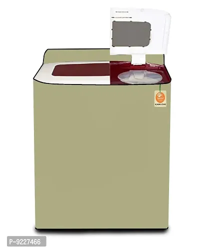 KANUSHI Industries? 100% Waterproof  Dustproof Top Load Semi Automatic Washing Machine Cover ( Suitable For 6 Kg, 6.5 kg, 7 kg, 7.5 kg) (WASMAC-WATERPROOF-KHAKI-SEMI.)-thumb2