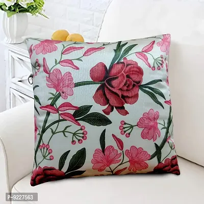 KANUSHI Industries? Reversible Decorative Cushion Covers Set of- 1 (24 X24 Inches)(CC-MAROON-ROSE-1PC-24X24)-thumb2