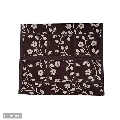 KANUSHI Industries? Fridge Covers/Refrigerator Cover (Color- Blue)(VAR-FRI-SMALL-LEAVES-BLUE-01) (VAR-FRI-BROWN-RAJ-01)-thumb3