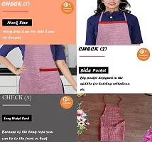 KANUSHI Industries? Apron for Kitchen Waterproof with Side Pocket(Red)(APRON-1-PC-RED-SCHOL-SID)-thumb3