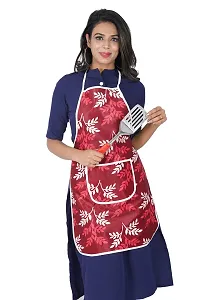 KANUSHI Industries? 1Pc Fridge Cover/Refrigerator top Cover for Top with 6 Utility Pockets+1 pc Apron (FRI+Apron-Maroon-Small-LEVS)-thumb3