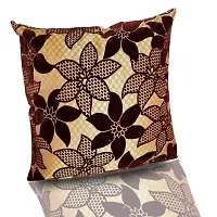 KANUSHI Industries Decorative Reversible Cotton Cushion Covers (Brown, 16x16 Inches) CC-O-3PC Set of- 3-thumb3