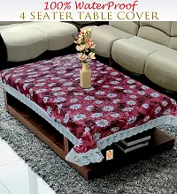 KANUSHI Industries? 100% Waterpoof  Dustproof Plastic Center Table Cover for 4 Seater(40*60-inch)(T-COVER-NW-NEW-13)-thumb1