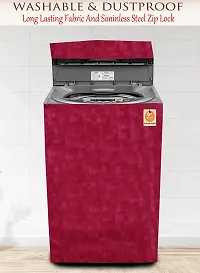 KANUSHI Industries? Waterproof  Dustproof Small Box Design Top Load Fully Automatic Washing Machine Cover (Maroon) (Suitable for 6 Kg, 6.5 kg, 7 kg, 7.5 kg)(WASMAC-MAROON-PL-FULLY-01)-thumb1