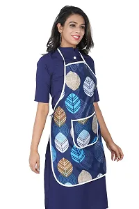 KANUSHI Industries? Apron for Kitchen Waterproof with Front Pocket(Blue)(APRON-1-PC-BLUE-LONG-LEVS)-thumb2