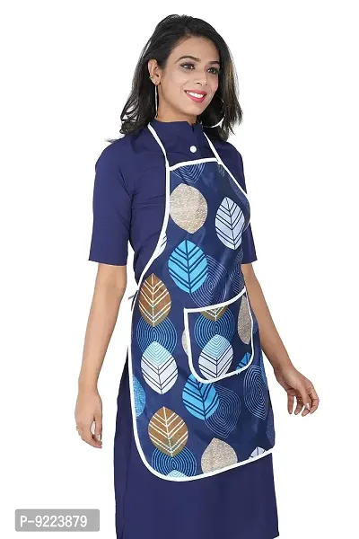 KANUSHI Industries? Apron for Kitchen Waterproof with Front Pocket(Blue)(APRON-1-PC-BLUE-LONG-LEVS)-thumb3