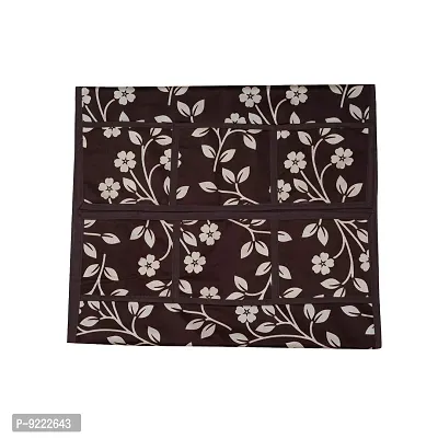 KANUSHI Industries? Fridge Cover for Top/Refrigerator Cover (Color: Brown)(FRI-BROWN-RAJ-01)-thumb3