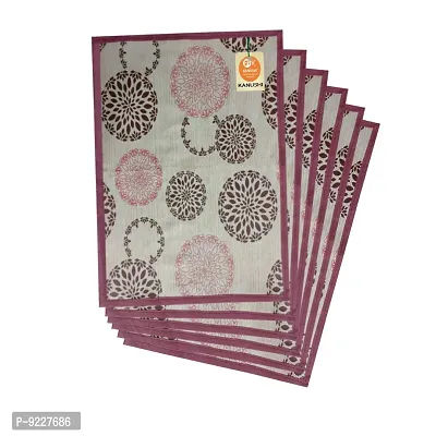 KANUSHI Industries? Washable Easy to fold-able Plats Mats for Dining Table(TAB-MATS-NW-NEW-10-6PC)-thumb3