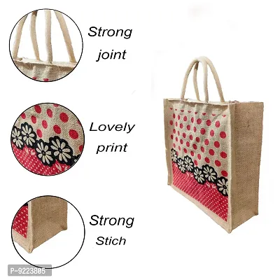 KANUSHI industries? Printed Design Jute Bag Pack of 2 (Small Size)(JUTE-BAG-J-6-SIZE-S-2PC)-thumb5