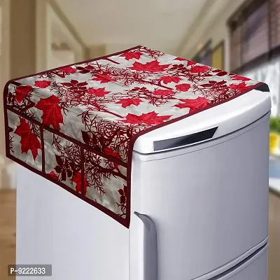 KANUSHI Industries? Fridge Cover for Top/Refrigerator Cover (Color:Maroon)