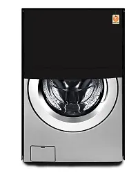 KANUSHI Industries? 100% Waterproof  Dustproof Front Load Automatic Washing Machine Cover (Suitable for 6 Kg, 6.5 kg, 7 kg, 7.5 kg)(WASMAC-Waterproof-Black-Front)-thumb1