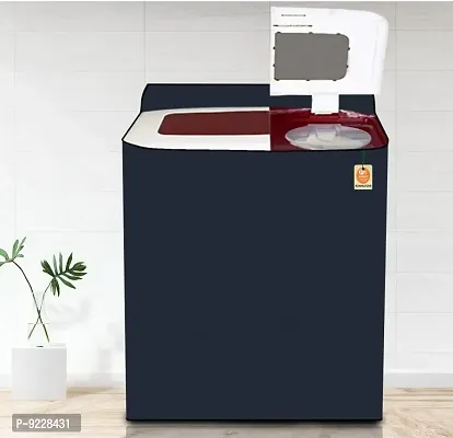 KANUSHI Industries? 100% Waterproof  Dustproof Top Load Semi Automatic Washing Machine Cover ( Suitable For 6 Kg, 6.5 kg, 7 kg, 7.5 kg) (WASMAC-WATERPROOF-NAVY-BLUE-SEMI)