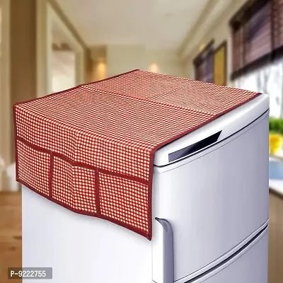 KANUSHI Industries? Waterproof  Dustproof Fridge Cover for Top with Pockets/Refrigerator Covers