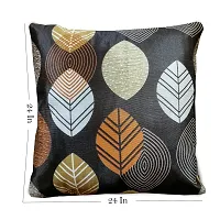 KANUSHI Industries? Reversible Decorative Cushion Covers Set of- 2 (24 X24 Inches)(CC-BROWN-LONG-LEVS-2PC-24X24)-thumb2