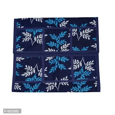 KANUSHI Industries? Fridge Covers/Refrigerator Cover (Color- Blue)(VAR-FRI-SMALL-LEAVES-BLUE-01) (FRI-SMALL-LEAVES-BLUE-01)-thumb3