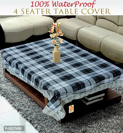 KANUSHI Industries? 100% Waterpoof  Dustproof Plastic Center Table Cover for 4 Seater(40*60-inch)(T-COVER-NW-NEW-01)-thumb2