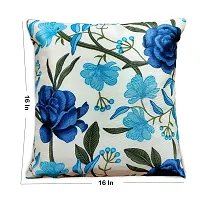 KANUSHI Industries? Decorative Cushion Covers Set of- 3 (16x16 Inches)(CC-BLUE-ROSE-3PC)-thumb3