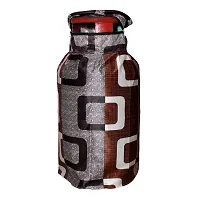 KANUSHI Industries? Washable Cotton 1 Piece Lpg Gas Cylinder Cover+1 Pc Fridge Covers/Refrigerator Cover +1 Pc Microwave Cover+2 Pc Handle Cover (CYL+FRI+Micro+2-Handle-Brown-Box)-thumb3